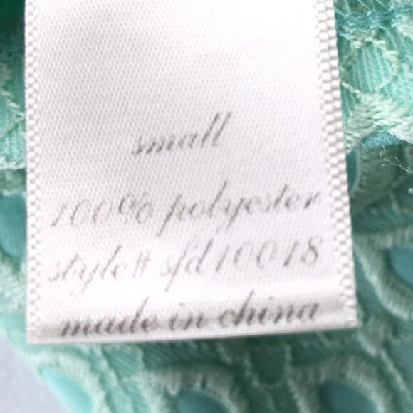 Alya Green Embroidered Mini Dress Sleeveless - Picture 8 of 8